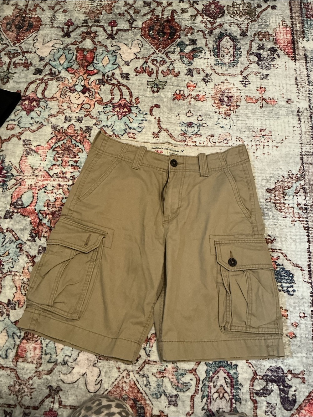 American Eagle Outfitters Men's Cargo Shorts - Khaki Tan